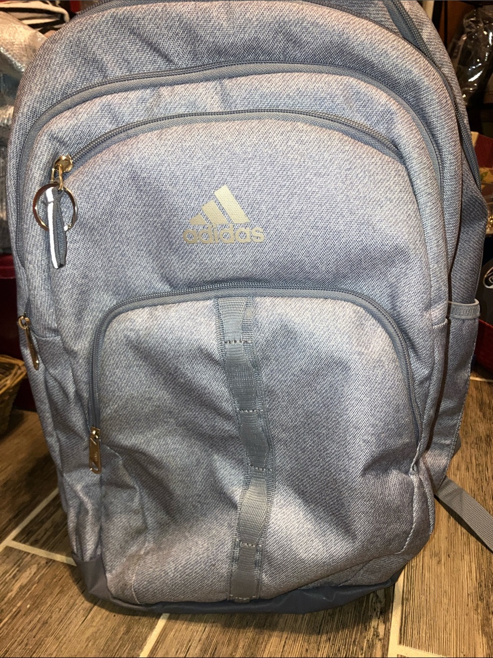 Adidas Prime V Backpack Jersey Laptop Load Spring Light Gray Retail $70